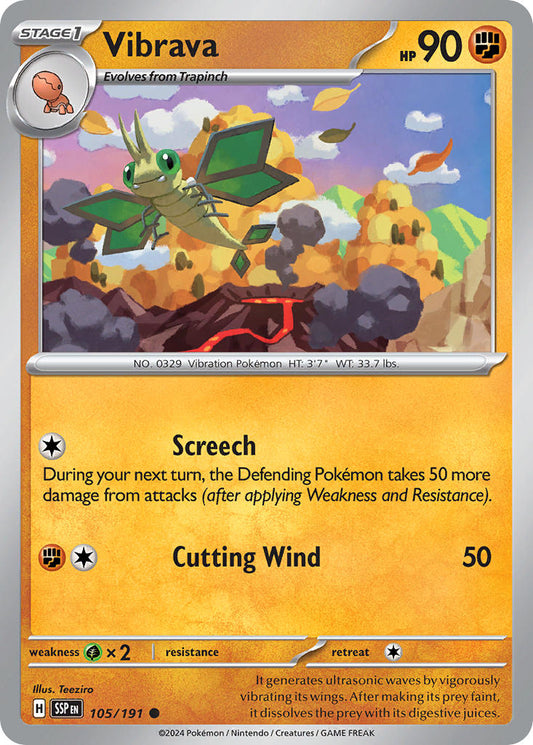 Vibrava 105/191 - POKEMON SCARLET & VIOLET: SURGING SPARKS