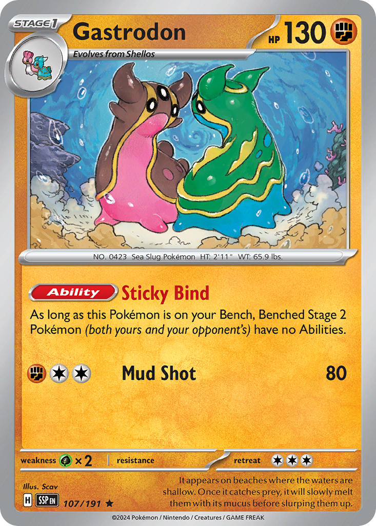 Gastrodon 107/191 - POKEMON SCARLET & VIOLET: SURGING SPARKS