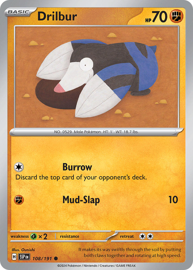 Drillbur 108/191 - POKEMON SCARLET & VIOLET: SURGING SPARKS