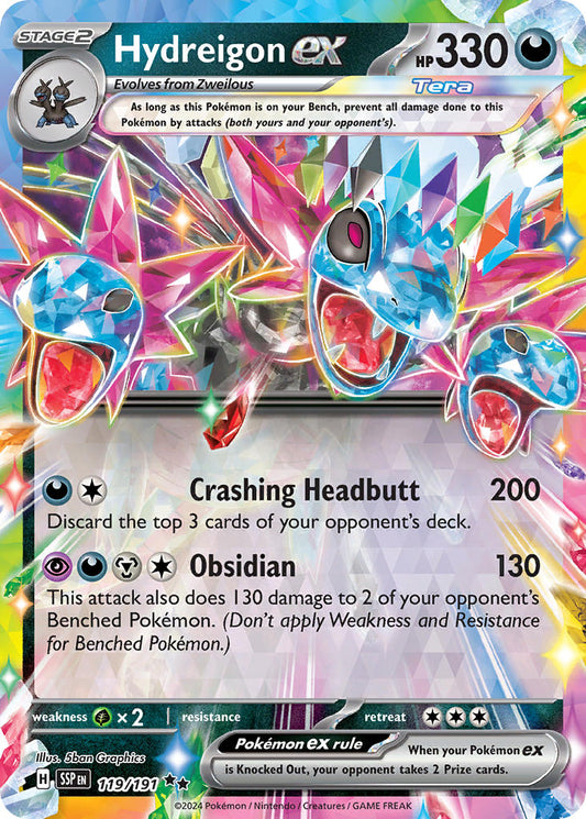 Hydreigon ex 119/191 - POKEMON SCARLET & VIOLET: SURGING SPARKS