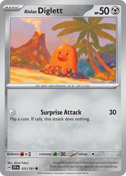 Alolan Diglett 122/191 - POKEMON SCARLET & VIOLET: SURGING SPARKS