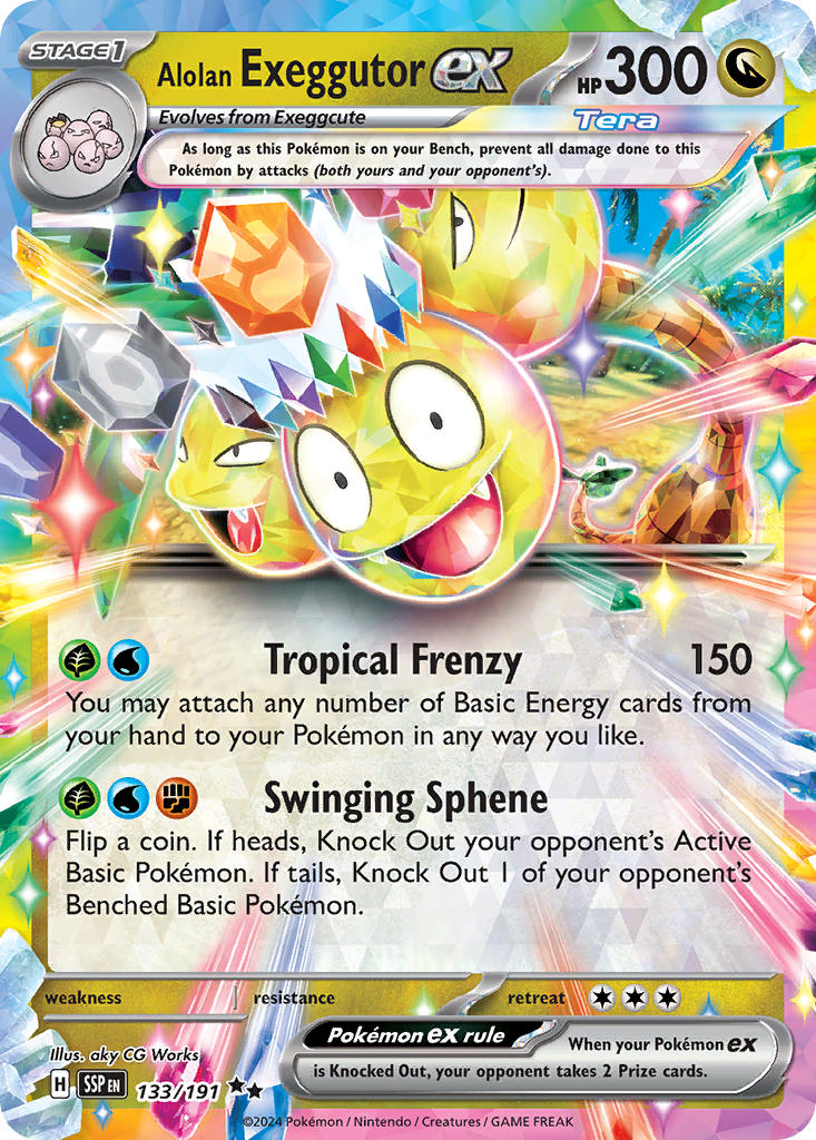 Alolan Exeggutor ex 133/191 - POKEMON SCARLET & VIOLET: SURGING SPARKS