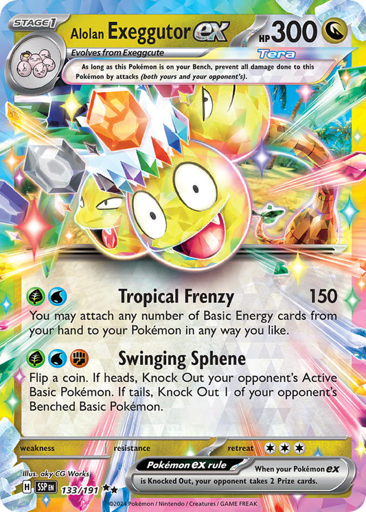 Alolan Exeggutor ex 133/191 - POKEMON SCARLET & VIOLET: SURGING SPARKS