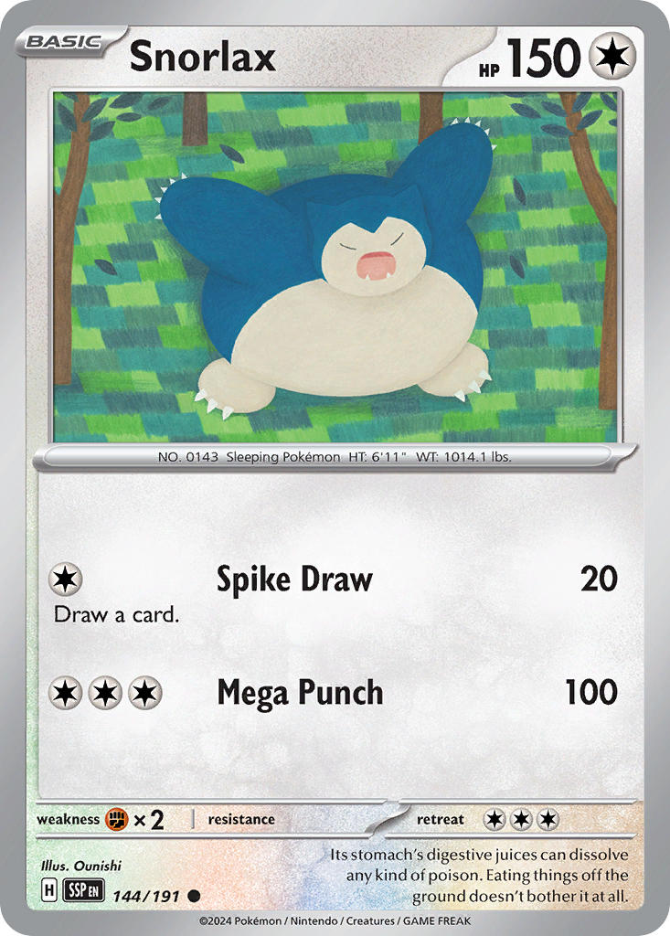 Snorlax 144/191 - POKEMON SCARLET & VIOLET: SURGING SPARKS