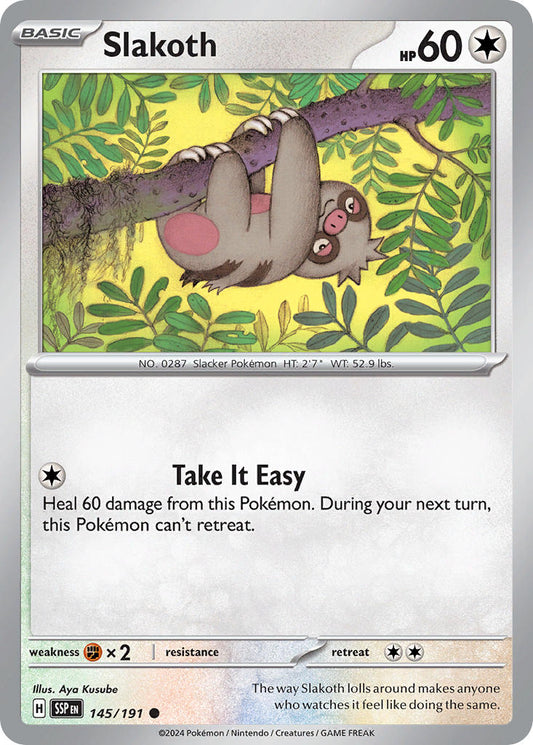 Slakoth 145/191 - POKEMON SCARLET & VIOLET: SURGING SPARKS
