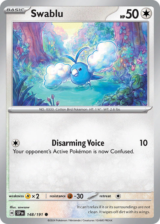 Swablu 148/191 - POKEMON SCARLET & VIOLET: SURGING SPARKS