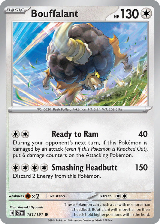 Bouffalant 151/191 - POKEMON SCARLET & VIOLET: SURGING SPARKS