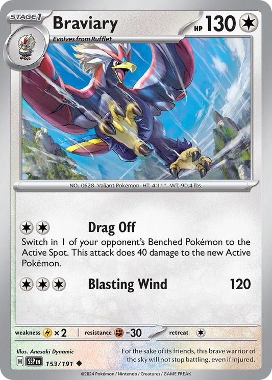 Braviary 153/191 - POKEMON SCARLET & VIOLET: SURGING SPARKS