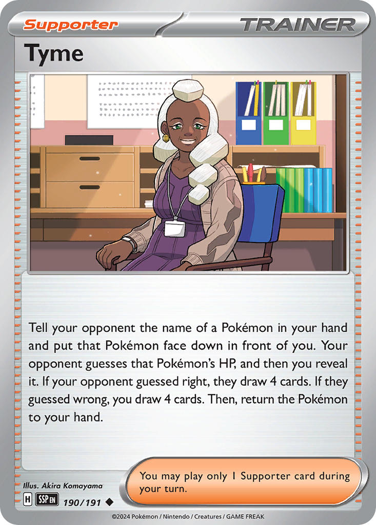 Tyme 190/191 - POKEMON SCARLET & VIOLET: SURGING SPARKS