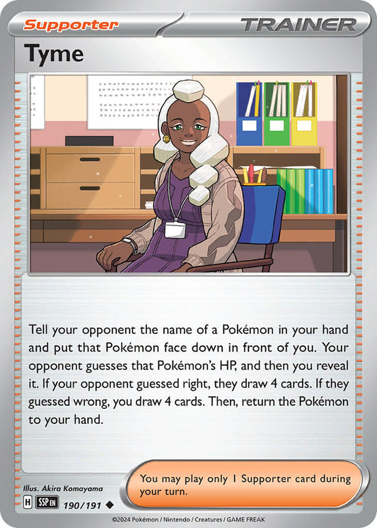 Tyme 190/191 - POKEMON SCARLET & VIOLET: SURGING SPARKS