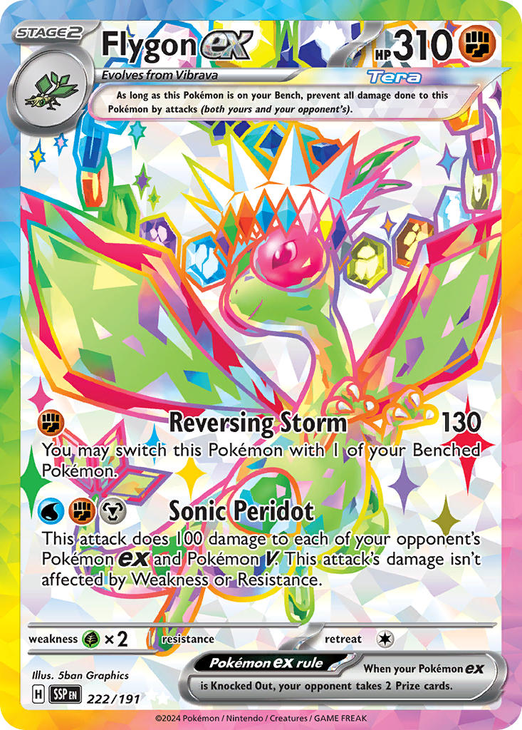 Flygon ex 222/191 - POKEMON SCARLET & VIOLET: SURGING SPARKS - Pokemon Single Card
