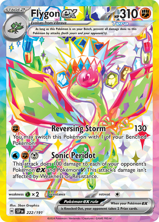Flygon ex 222/191 - POKEMON SCARLET & VIOLET: SURGING SPARKS - Pokemon Single Card