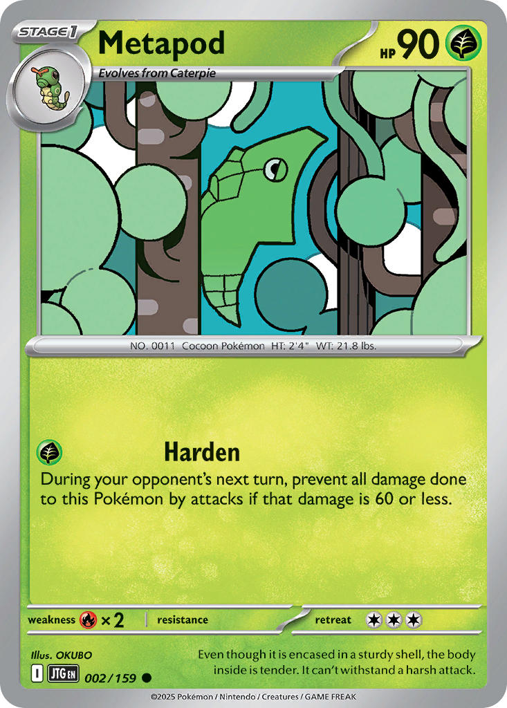 Metapod 002/159 - POKEMON SCARLET & VIOLET: JOURNEY TOGETHER