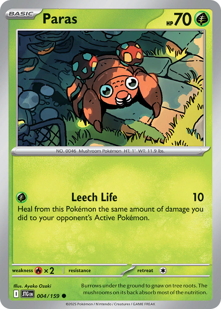 Paras 004/159 - POKEMON SCARLET & VIOLET: JOURNEY TOGETHER