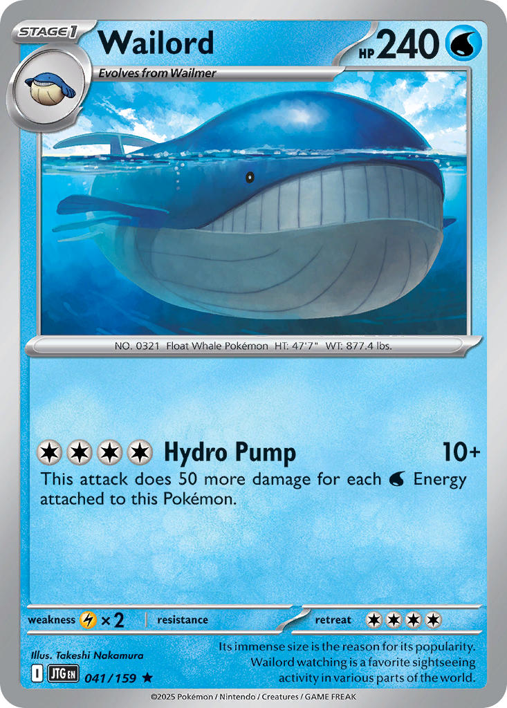 Wailord 041/159 - POKEMON SCARLET & VIOLET: JOURNEY TOGETHER