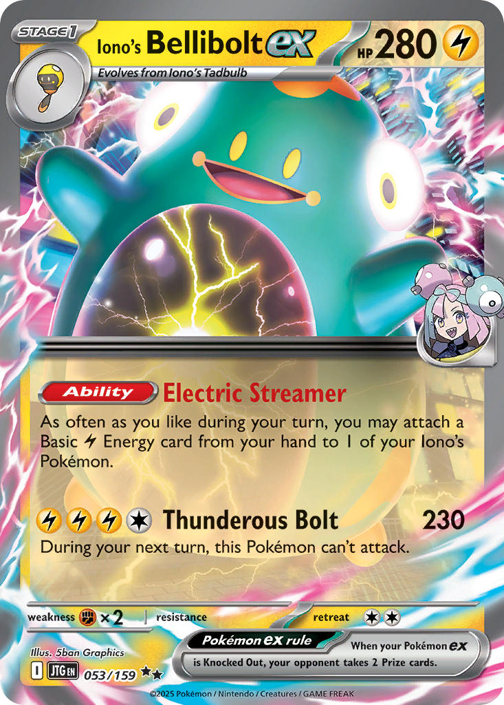 Iono's Bellibolt ex 053/159 - POKEMON SCARLET & VIOLET: JOURNEY TOGETHER