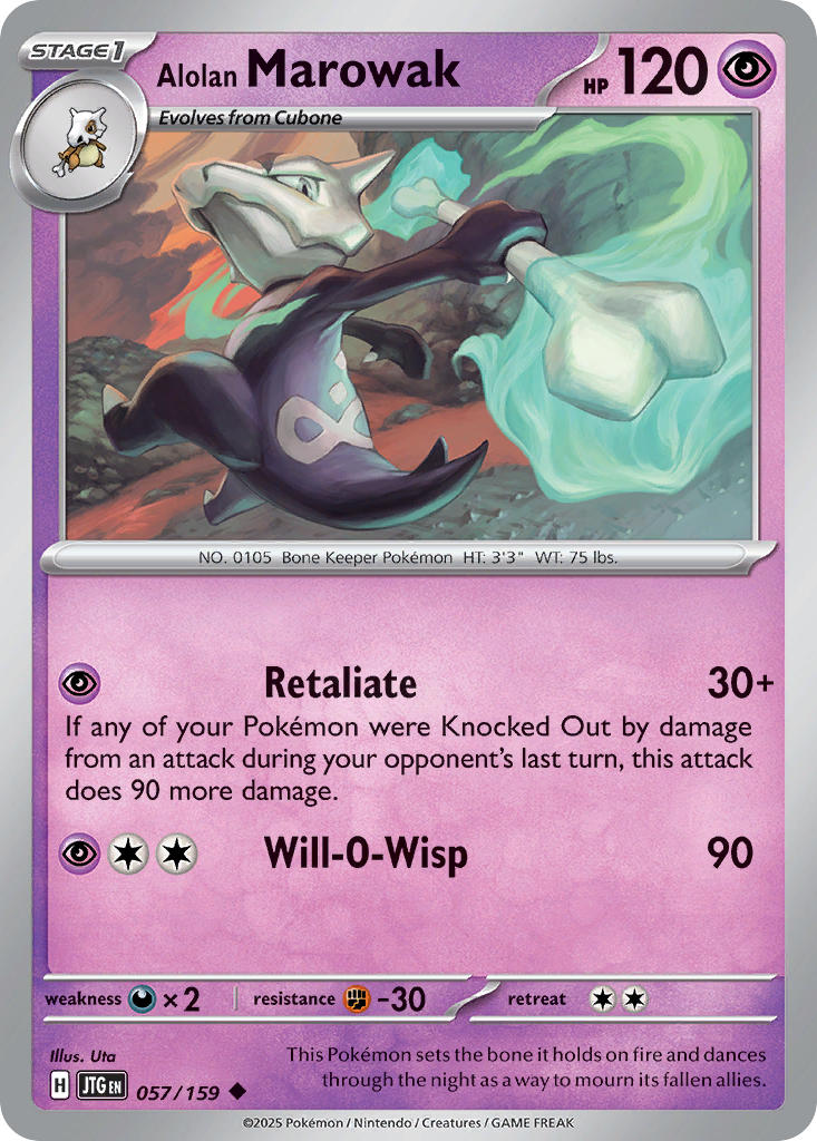 Alolan Marowak 057/159 - POKEMON SCARLET & VIOLET: JOURNEY TOGETHER