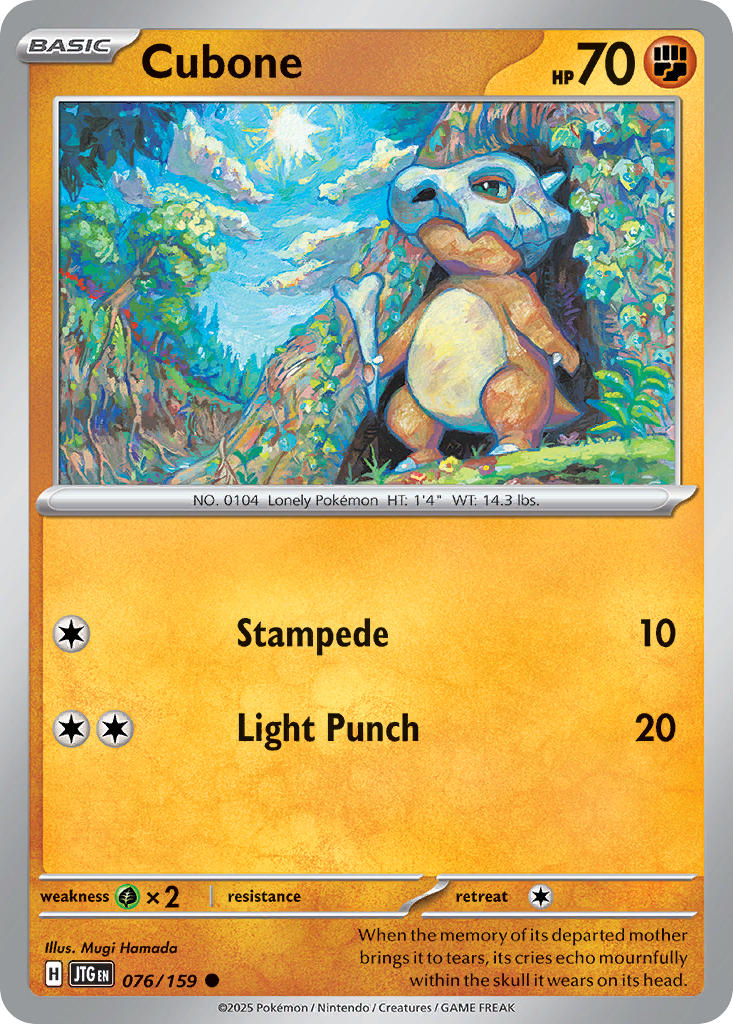 Cubone 076/159 - POKEMON SCARLET & VIOLET: JOURNEY TOGETHER