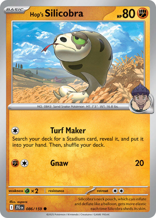 Hop's Silicobra 086/159 - POKEMON SCARLET & VIOLET: JOURNEY TOGETHER