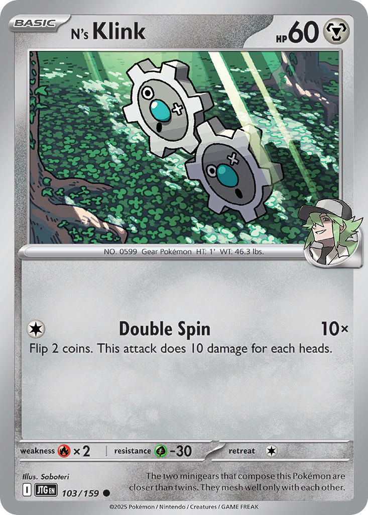 N's Klink 103/159 - POKEMON SCARLET & VIOLET: JOURNEY TOGETHER