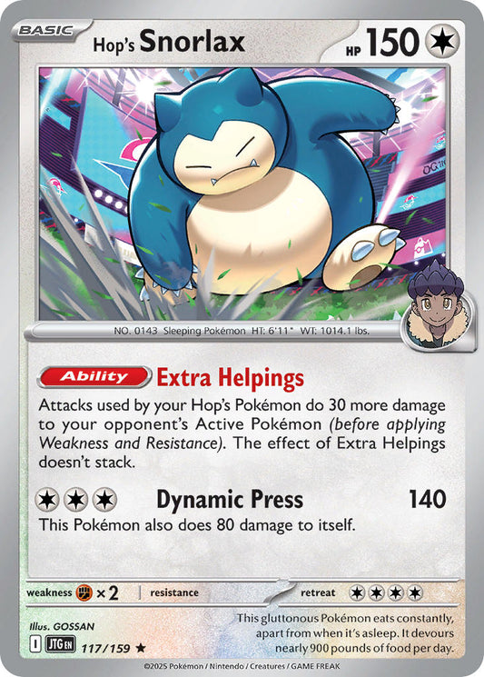 Hop's Snorlax 117/159 - POKEMON SCARLET & VIOLET: JOURNEY TOGETHER