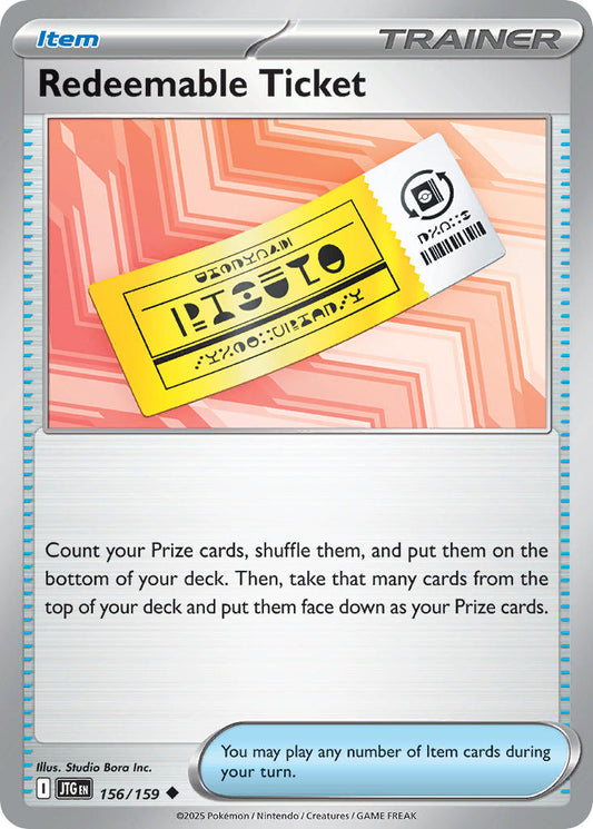 Redeemable Ticket 156/159 - POKEMON SCARLET & VIOLET: JOURNEY TOGETHER