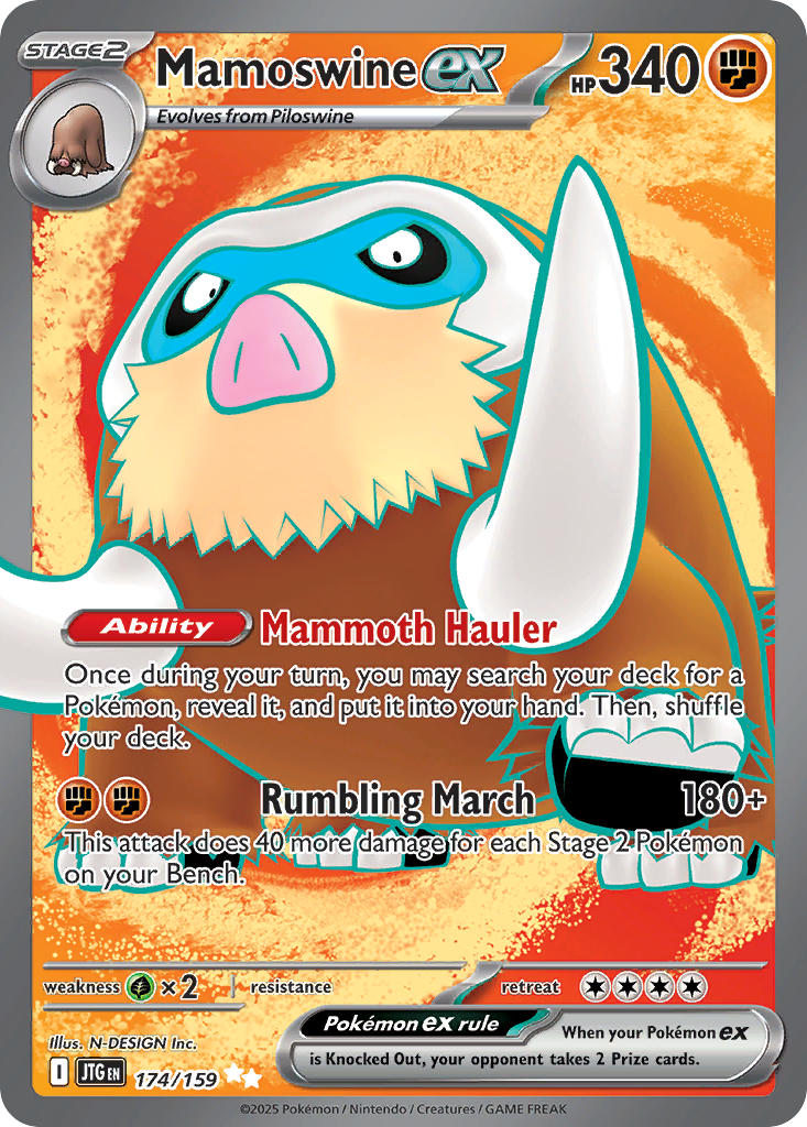 Mamoswine ex 174/159 - POKEMON SCARLET & VIOLET: JOURNEY TOGETHER - Pokemon Single Card