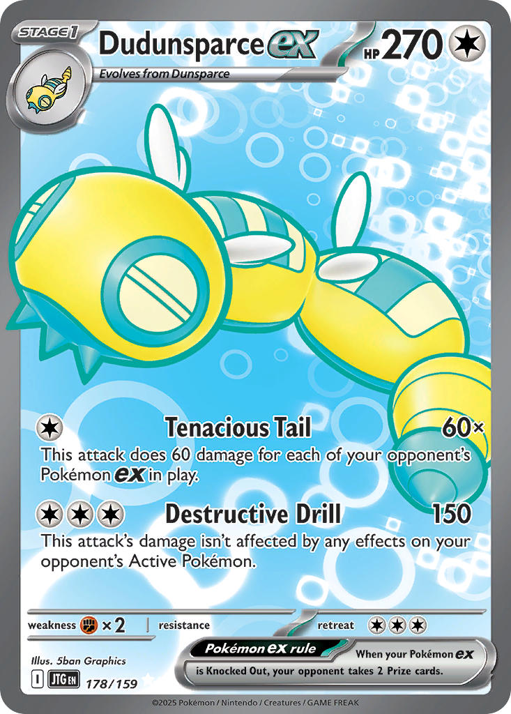 Dundunsparce ex 178/159 - POKEMON SCARLET & VIOLET: JOURNEY TOGETHER - Pokemon Single Card