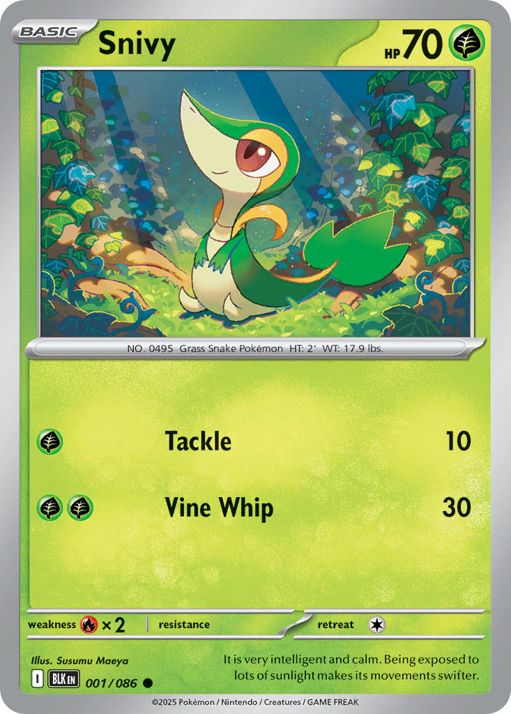Snivy 001/086 - POKEMON SCARLET & VIOLET: BLACK BOLT