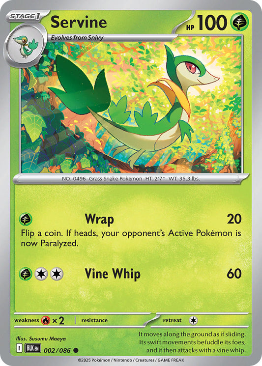 Servine 002/086 - POKEMON SCARLET & VIOLET: BLACK BOLT