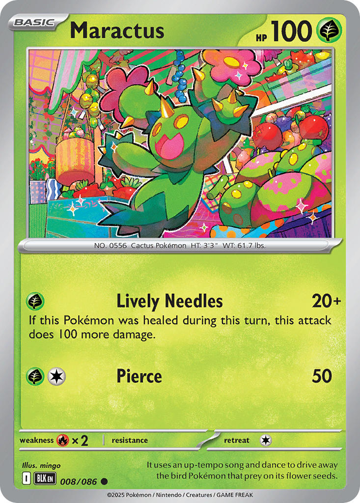 Maractus 008/086 - POKEMON SCARLET & VIOLET: BLACK BOLT