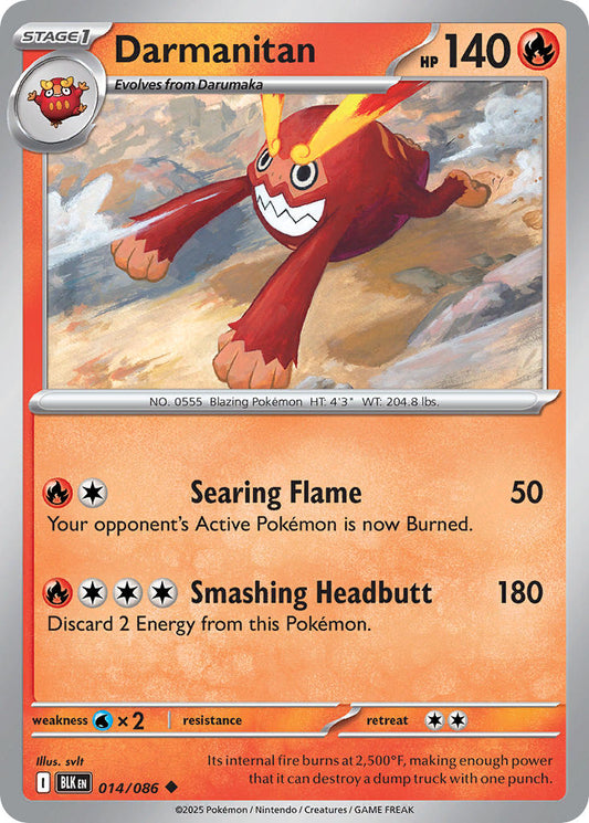Darmanitan 014/086 - POKEMON SCARLET & VIOLET: BLACK BOLT