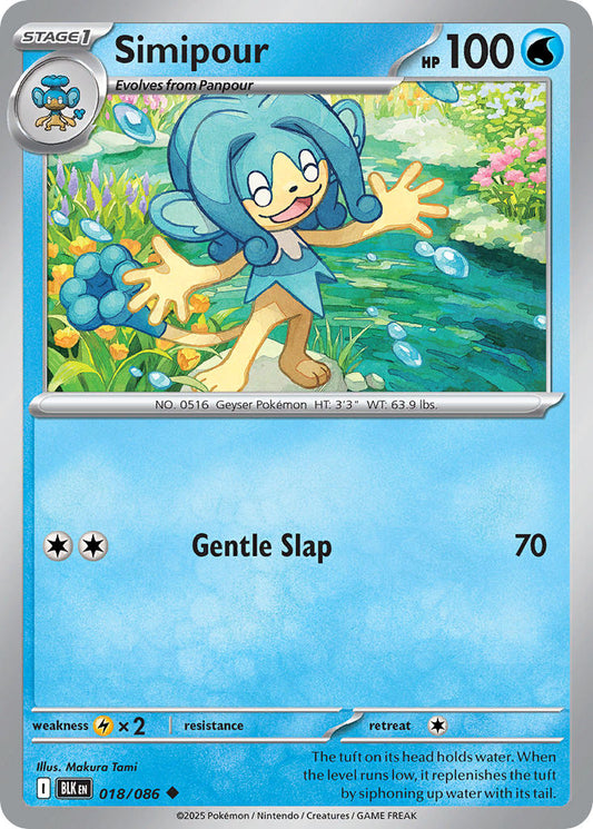 Simipour 018/086 - POKEMON SCARLET & VIOLET: BLACK BOLT
