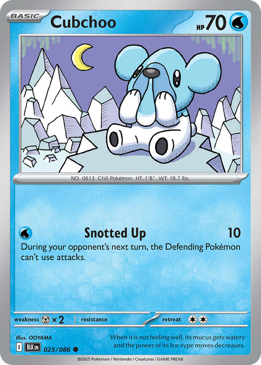 Cubchoo 025/086 - POKEMON SCARLET & VIOLET: BLACK BOLT
