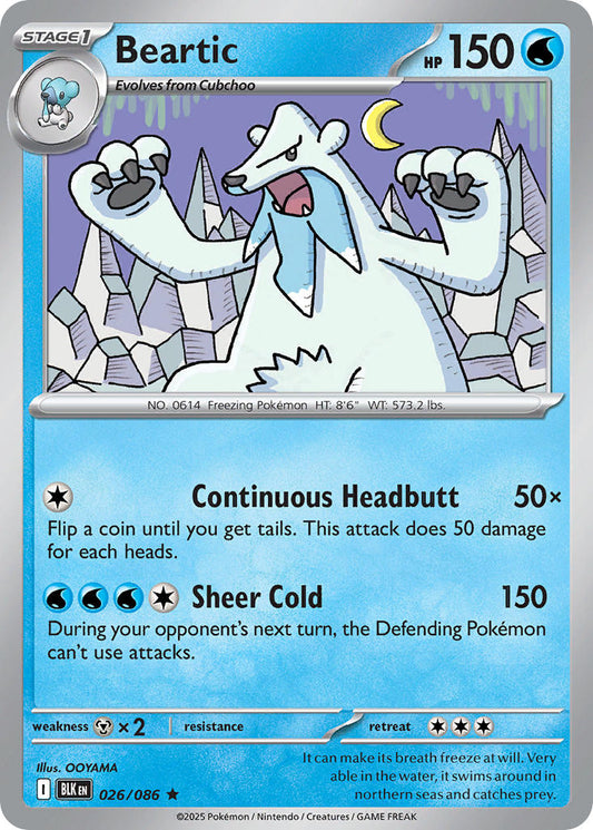 Beartic 026/086 - POKEMON SCARLET & VIOLET: BLACK BOLT