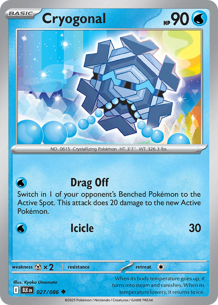 Cryogonal 027/086 - POKEMON SCARLET & VIOLET: BLACK BOLT