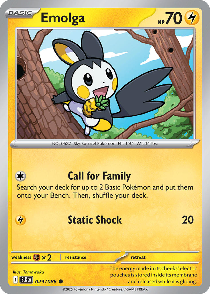 Emolga 029/086 - POKEMON SCARLET & VIOLET: BLACK BOLT