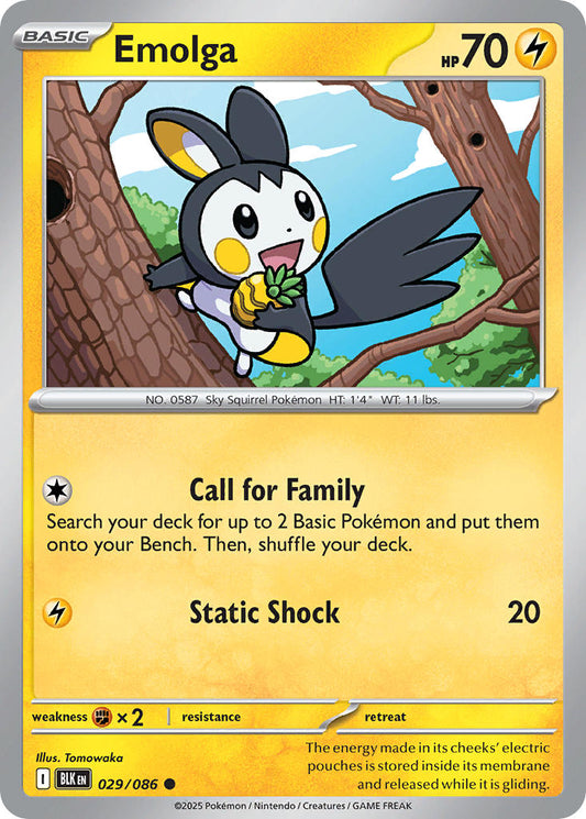 Emolga 029/086 - POKEMON SCARLET & VIOLET: BLACK BOLT