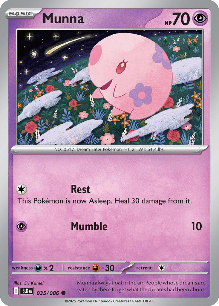 Munna 035/086 - POKEMON SCARLET & VIOLET: BLACK BOLT