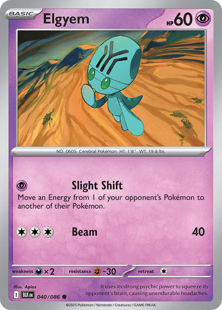 Elgyem 040/086 - POKEMON SCARLET & VIOLET: BLACK BOLT