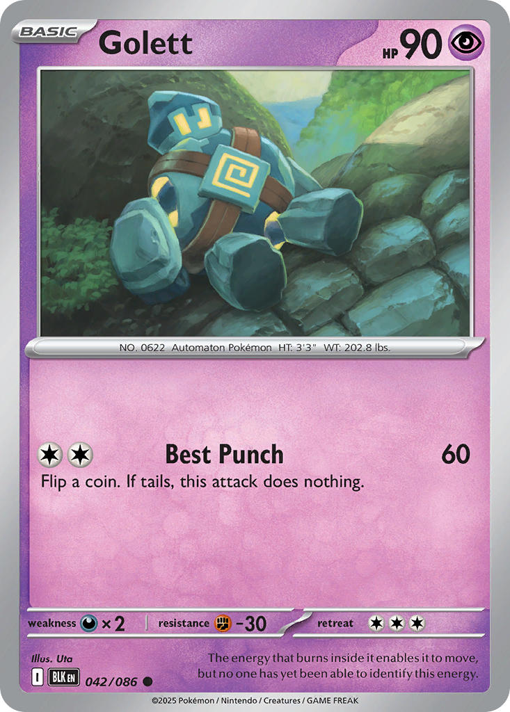 Golett 042/086 - POKEMON SCARLET & VIOLET: BLACK BOLT