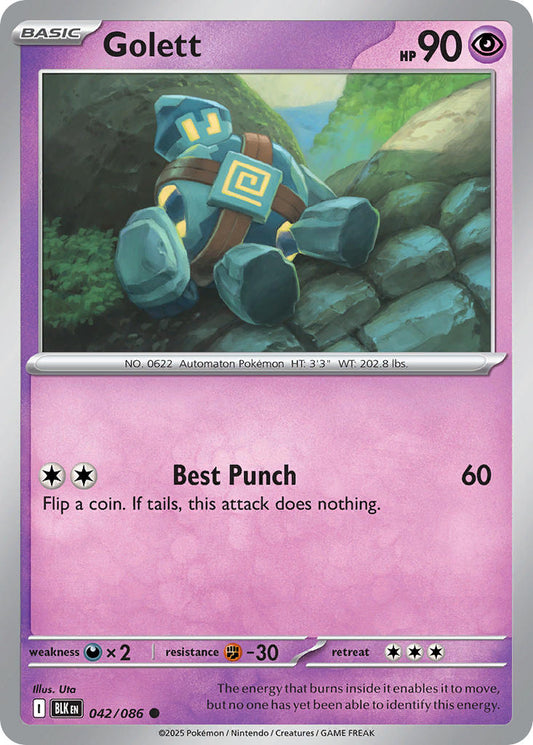 Golett 042/086 - POKEMON SCARLET & VIOLET: BLACK BOLT
