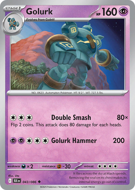 Golurk 043/086 - POKEMON SCARLET & VIOLET: BLACK BOLT