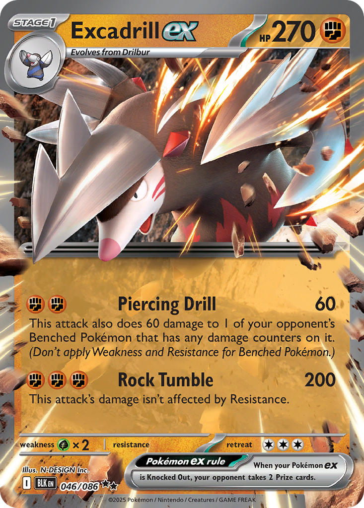 Excadrill ex 046/086 - POKEMON SCARLET & VIOLET: BLACK BOLT