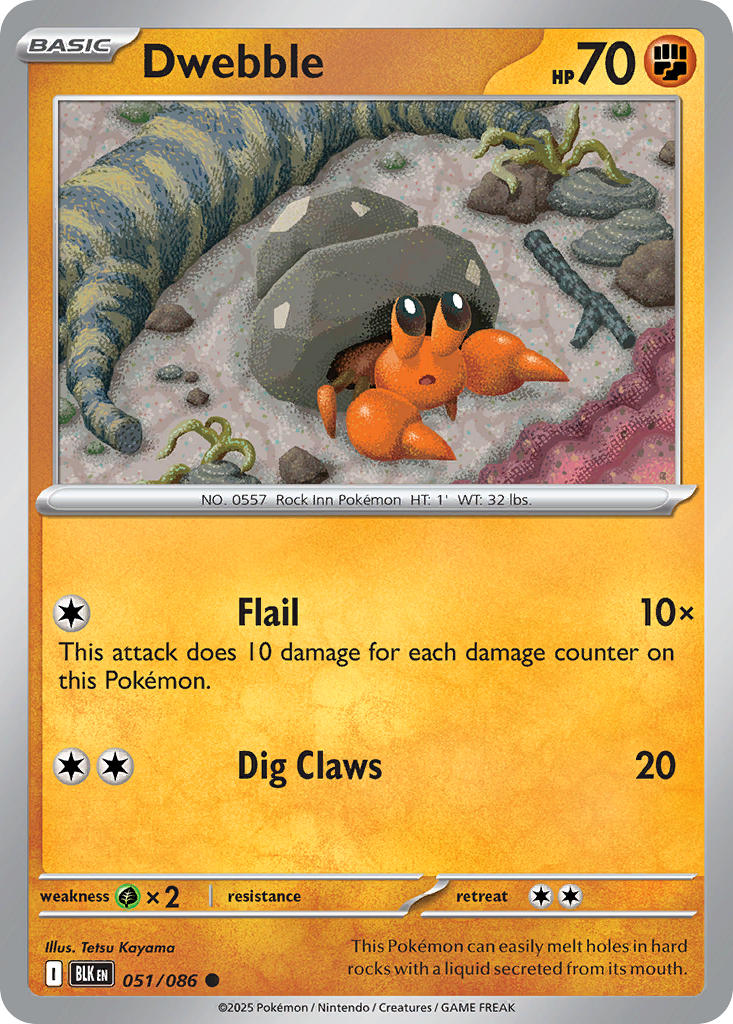 Dwebble 051/086 - POKEMON SCARLET & VIOLET: BLACK BOLT