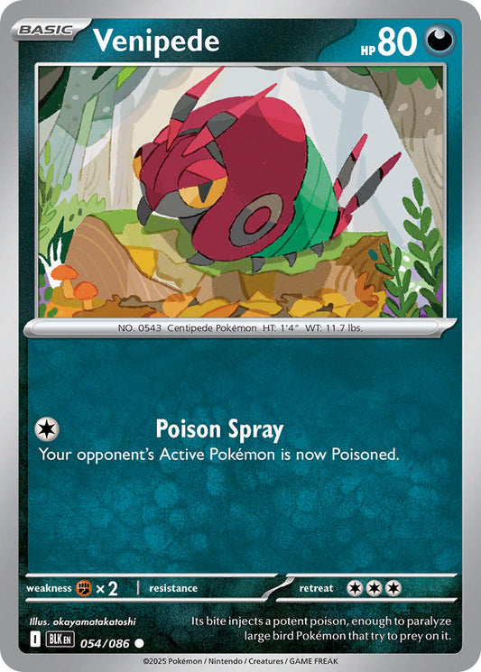 Venipede 054/086 - POKEMON SCARLET & VIOLET: BLACK BOLT