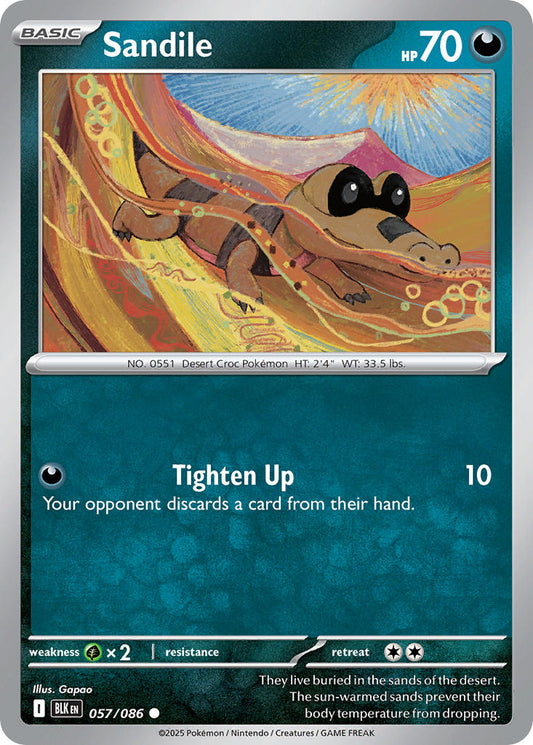 Sandile 057/086 - POKEMON SCARLET & VIOLET: BLACK BOLT
