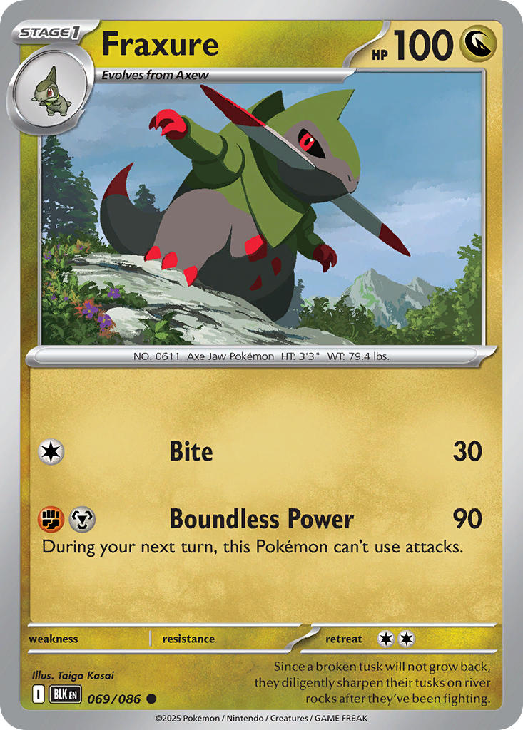 Fraxure 069/086 - POKEMON SCARLET & VIOLET: BLACK BOLT