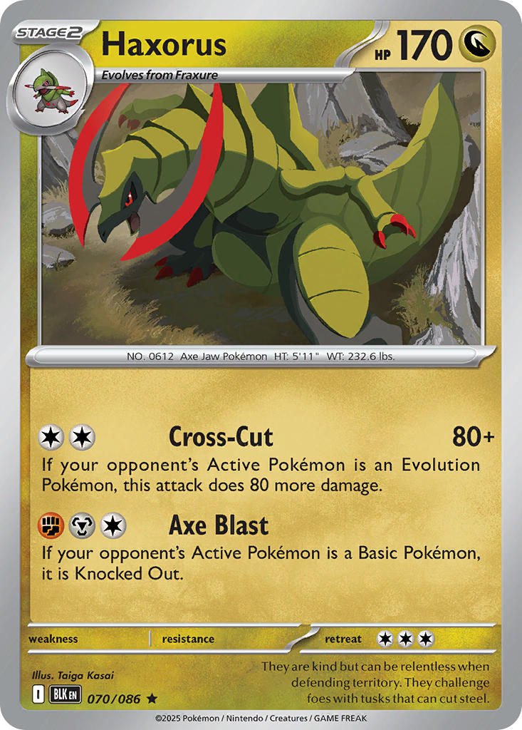 Haxorus 070/086 - POKEMON SCARLET & VIOLET: BLACK BOLT
