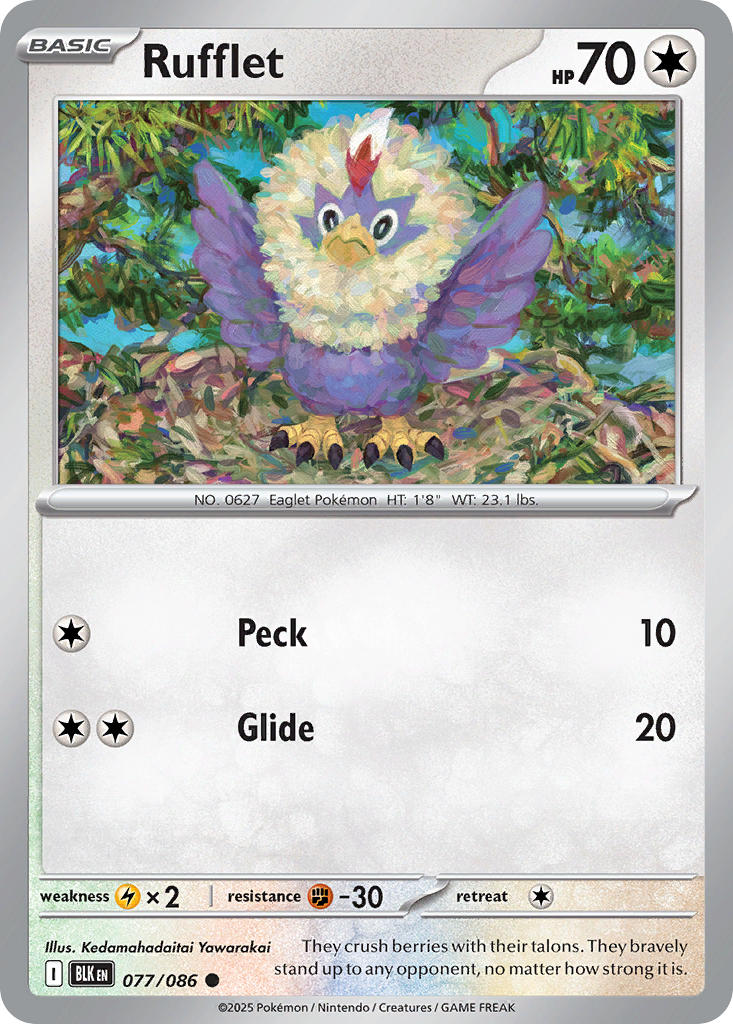 Rufflet 077/086 - POKEMON SCARLET & VIOLET: BLACK BOLT